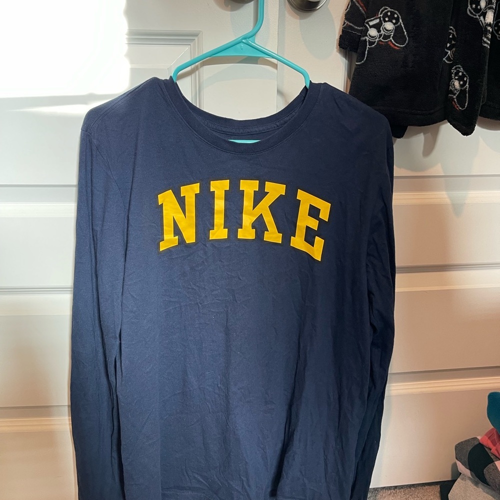 Nike Dark Blue Tee with Yellow Logo
